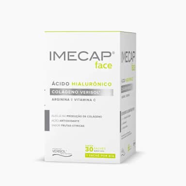 Imecap Face 30 Sachês - Colágeno Hidrolisado Verisol e Ácido Hialurônico