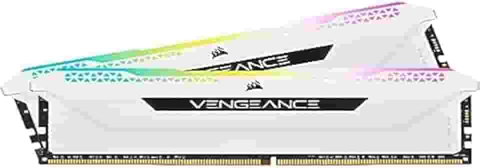 Memória Corsair Vengeance RGB PRO SL - 16GB(2x8GB), DDR4, 3600Mhz, C18, Branca - CMH16GX4M2D3600C18W
