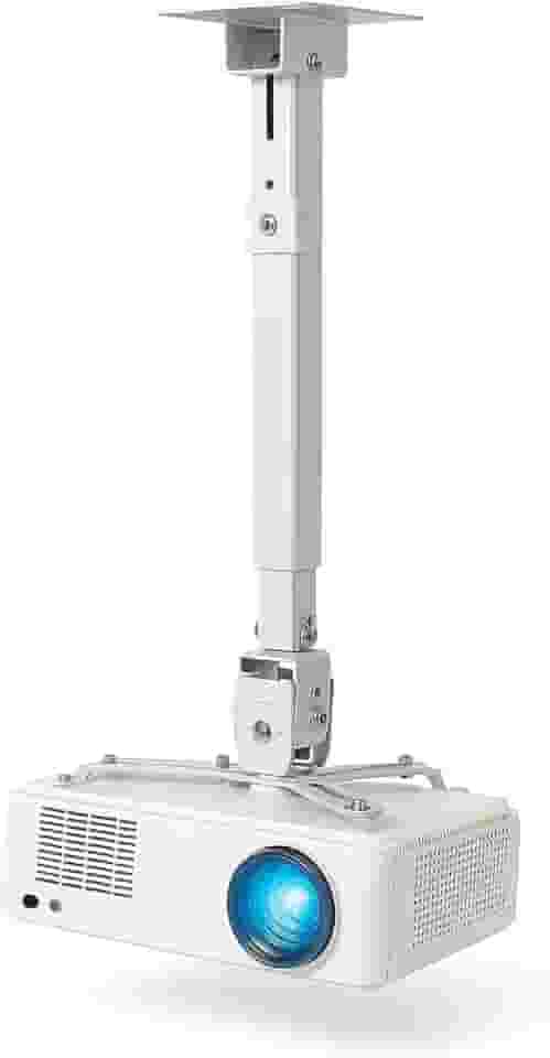 Suporte Projetor Teto e Parede Articulado Premium Branco Ajustável Giratório para 15kg MTP-02D