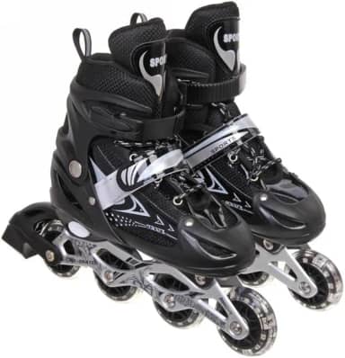 Patins Roller Inline 4 Rodas Skates Ajustavél com Rodas Iluminadas Jovens e Adultos, Para iniciantes, Adequado para uso Interno e Externo Roller Quad