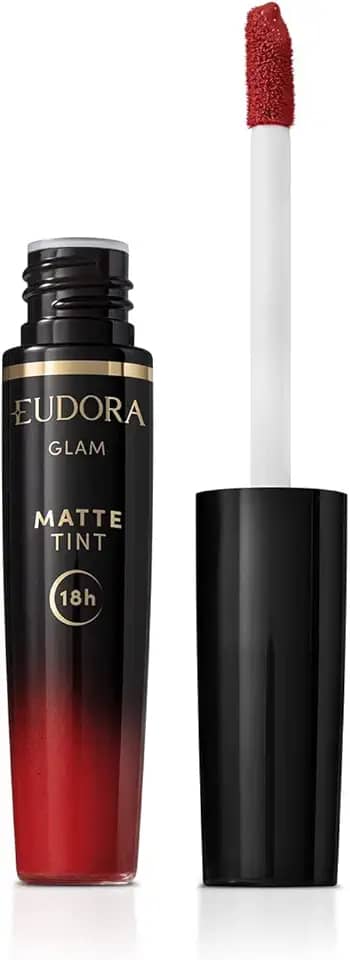 Eudora Glam Matte Tint Batom Líquido Vermelho Radiante 4g