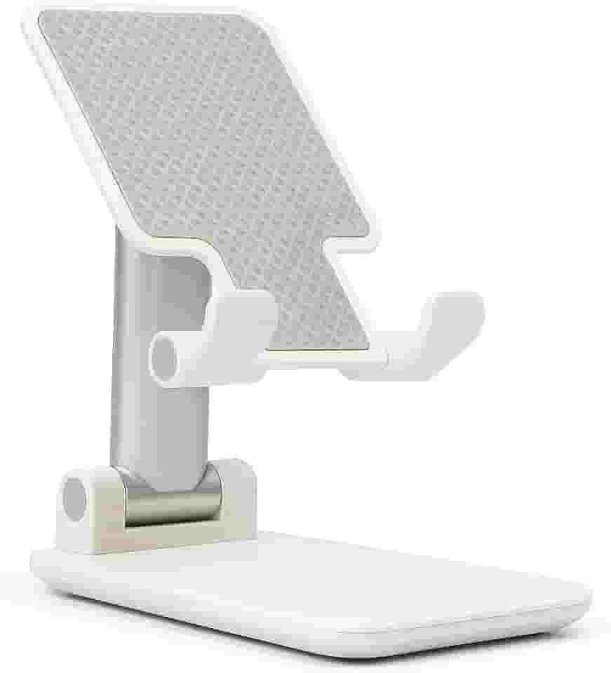 Suporte Universal Ajustável para Celular e Tablet Portátil Dobrável e Ergonômico Base Reforçada com Regulagem de Altura e Ângulo Ideal para Mesa Escritório e Viagens Compatível até 12,9 Linha Premium