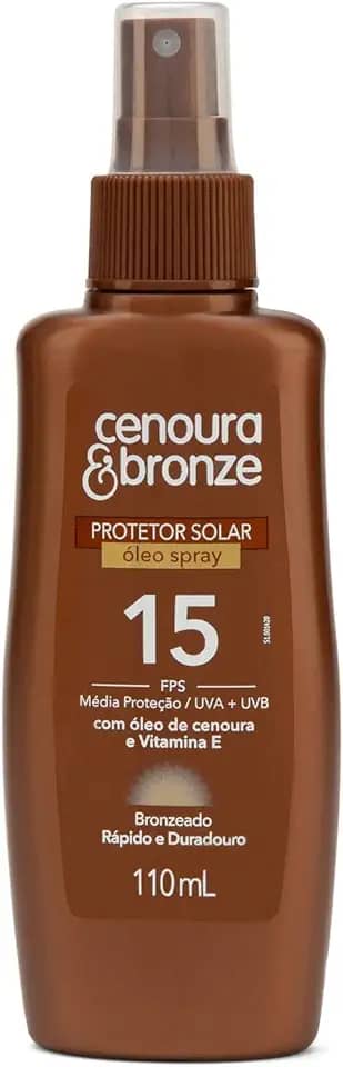 Cenoura e Bronze Óleo Protetor Solar Spray Fps15