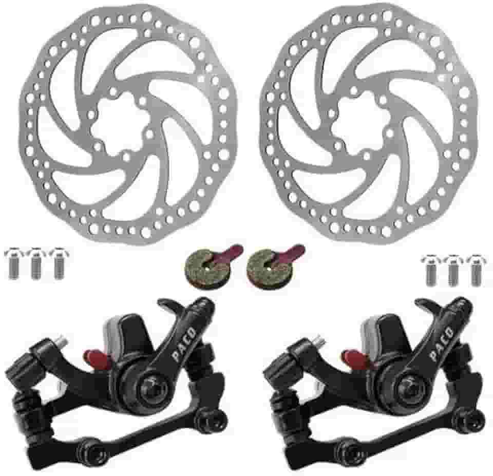 Kit Freio A Disco Bicicleta Com Pastilhas E Parafusos - Paco
