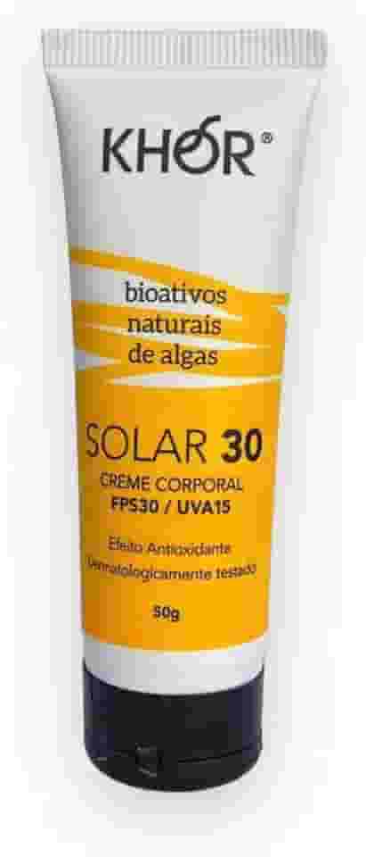 Protetor Solar Natural FPS30/UVA17 KHOR - 50g