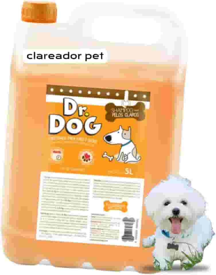 Shampoo Pet Hipoalergênico, pH neutro, para cães e gatos de peles sensíveis, alto rendimento, Não arde ou irrita os olhos, galão 5 litros - versões (Clareador Pet (Blueberry))