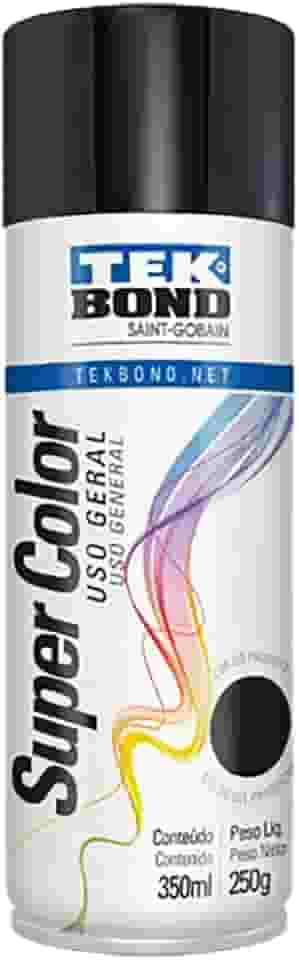 Tinta Aerossol preto brilhante Uso Geral 350ml/250g