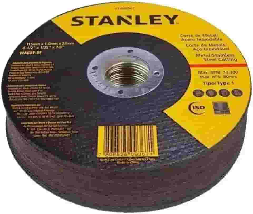 Kit Com 25 Discos Para Esmerilhadeira De Corte Fino Inox/Metal 4.1/2x 1,0x7/8 Stanley