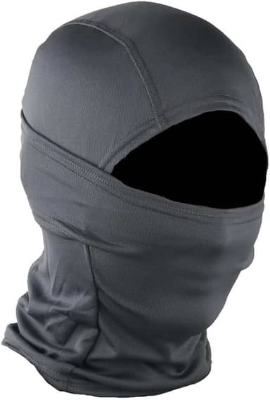 Touca Ninja Balaclava Articulada Profissional Resistente Frio Proteção Uv50 Multifuncional Respirável (BR, Alfa, Único, P, Cinza)