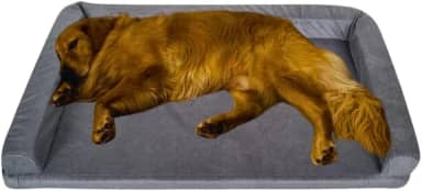 Cama Sofá Pet Grande 120x80x17cm Lavável e Confortável - Escolha a Cor - Pet Querido (Cinza)