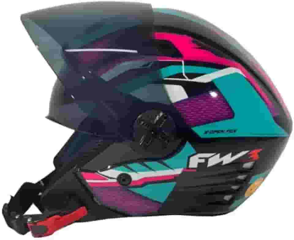 Capacete X Open Up Fox Azul Tiffany - (T) - 56