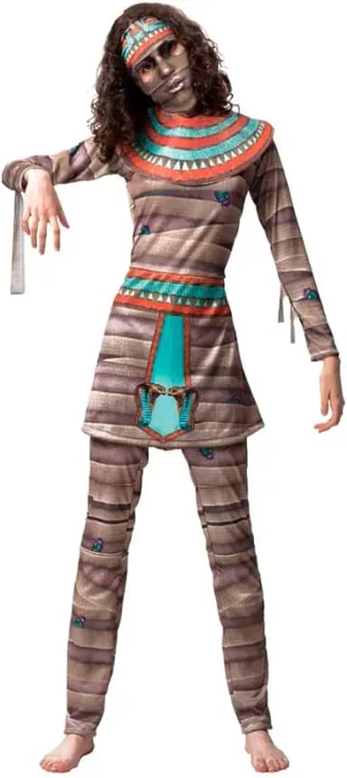 Fantasia Casal de Halloween Múmia Feminina Masculina Com Gorro
