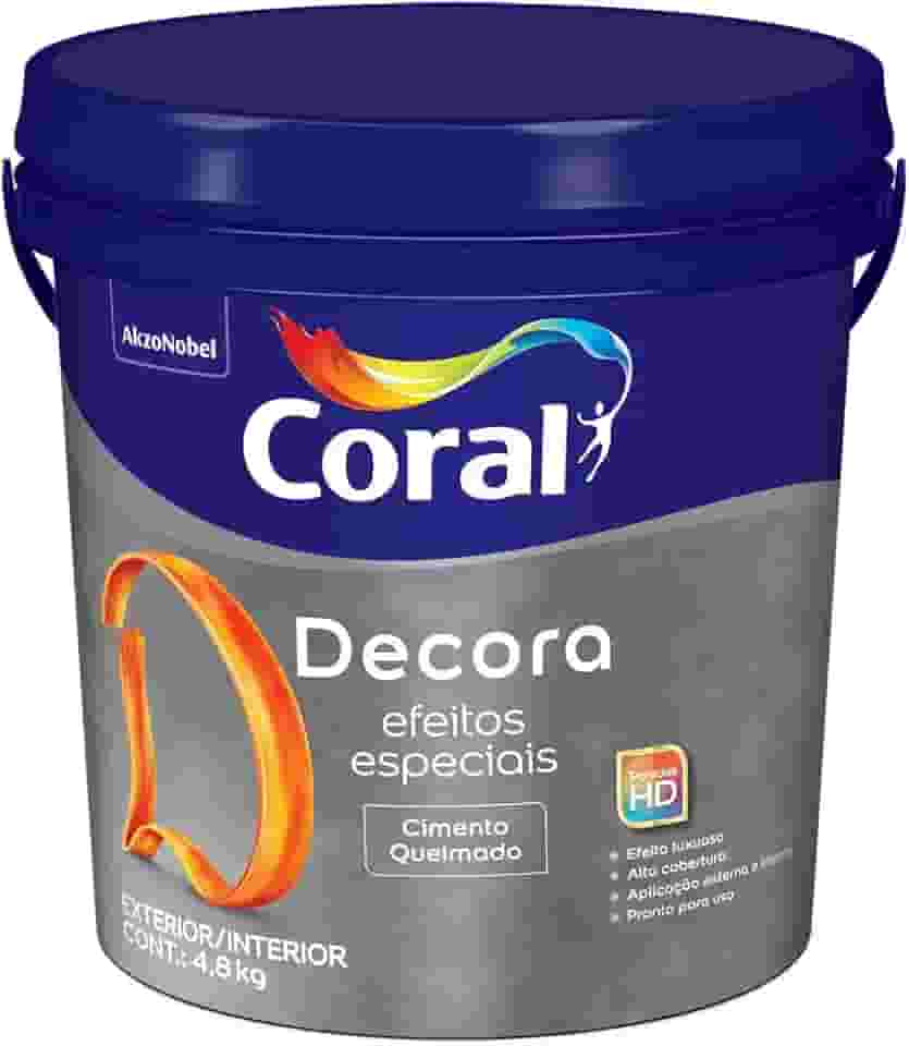 DECORA EFEITOS ESPECIAIS CIMENTO QUEIMADO IMENSIDÃO CINZA 4,8KG - CORAL