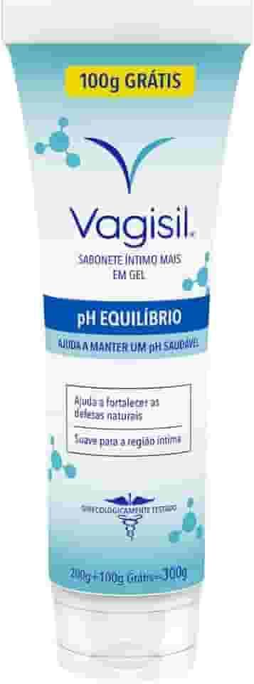 Vagisil Sabonete Líquido Íntimo Feminino em Gel, pH Equilíbrio, Fortalece Defesas Naturais da Zona Intima, Fragrância Suave, 300g