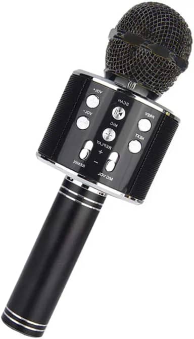 huxspoo Microfone de karaokê Bluetooth sem fio, recarregável para crianças, máquina de karaokê, melhores presentes para crianças e adultos (preto)