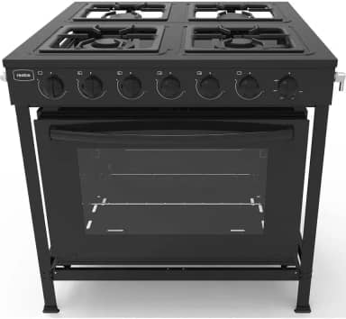 Fogão Industrial de 4 Bocas, Baixa Pressão com Forno, Realce CR221, Preto, 127/220V - Multimóveis