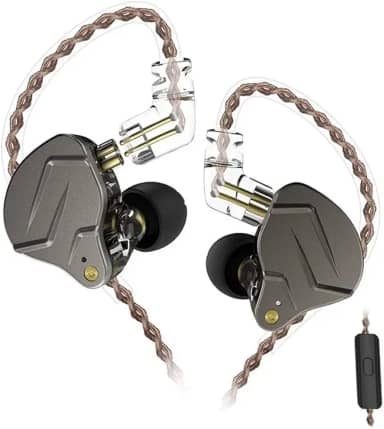 Fone de Ouvido KZ ZSN Pro com Microfone (Cinza)