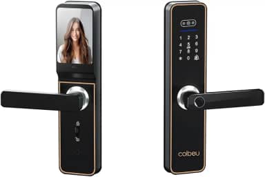 Fechadura Eletronica Inteligente Digital Biométrica com Tela 3,5', App Wi-Fi, Teclado, Cartão/NFC e Chave – Alarme Anti-arrombamento, Cilindro Nível C, Bateria 3500 mAh, para Portas 40–90 mm