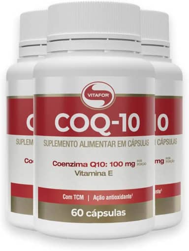 Kit 3 Coenzima Q10 100mg Vitafor 60 Cápsulas