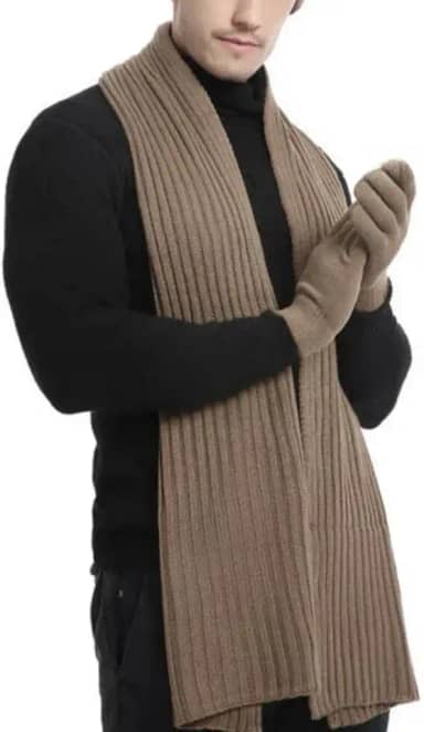 Cachecol de Lã Masculino Estilo e Proteção Contra o Frio