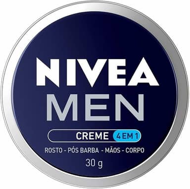 NIVEA MEN Creme Masculino 4 em 1 30g - Hidratação intensa, evita ressecamento, com vitamina E, textura creme, rápida absorção