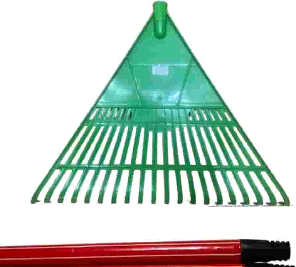 Rastelo para Jardim com Cabo, para Limpeza de Folhas e Grama