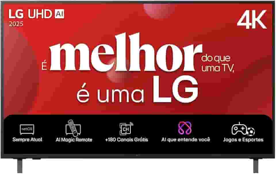 Smart TV 4K 50' LG UHD 50UA85 Processador α7 AI Ger8 4K Super Upscaling Google Cast Alexa Integrado Controle AI Smart Magic WebOS 25