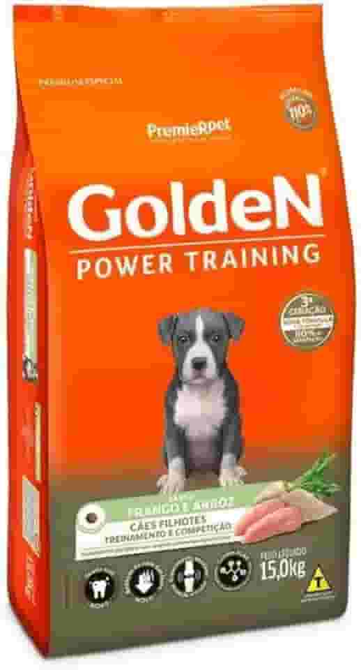 Ração Golden Power Training Filhote para Cães Sabor Frango e Arroz 15kg
