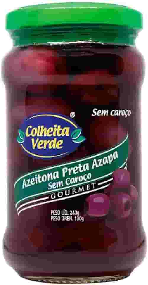 Azeitona Preta Azapa Sem Caroço Colheita Verde 240g