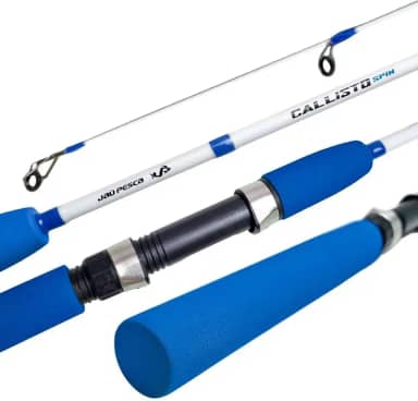 Vara de Pesca Jaú Pesca Callisto Spin, Fibra de Vidro, 2 Partes, 10-20 lbs, Molinete
