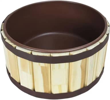 Tina Escalda Pés em Pinus Natural - bacia em pintura premium Corten