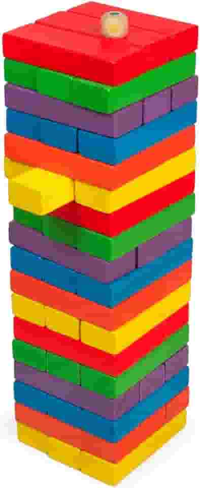 Jogo Caiu Perdeu Torre De Madeira Equilíbrio Brinquedo Pais & Filhos
