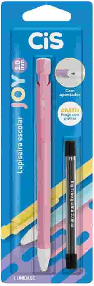 Lapiseira Escolar CIS Joy 2.0, Rosa, Blister com 1 unidade + grafite