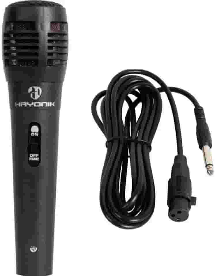 HAYONIK, Microfone Dinâmico Supercardióide, C/Cabo 3M, Preto - MDH-102