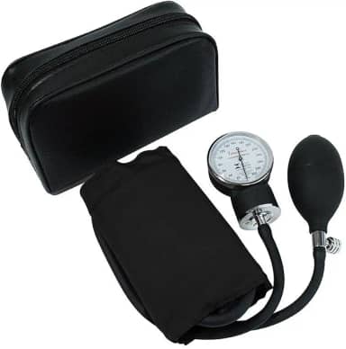 Aparelho De Pressão Manual Esfigmomanômetro Premium Cores (Preto)