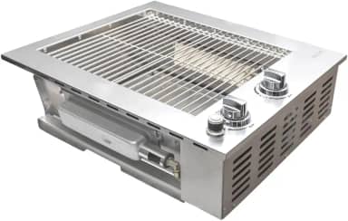 Churrasqueira a Gás Alluma Smokeless Em Inox 304 de Embutir - Sem Tampa - 2 Queimadores - Sem Fumaça