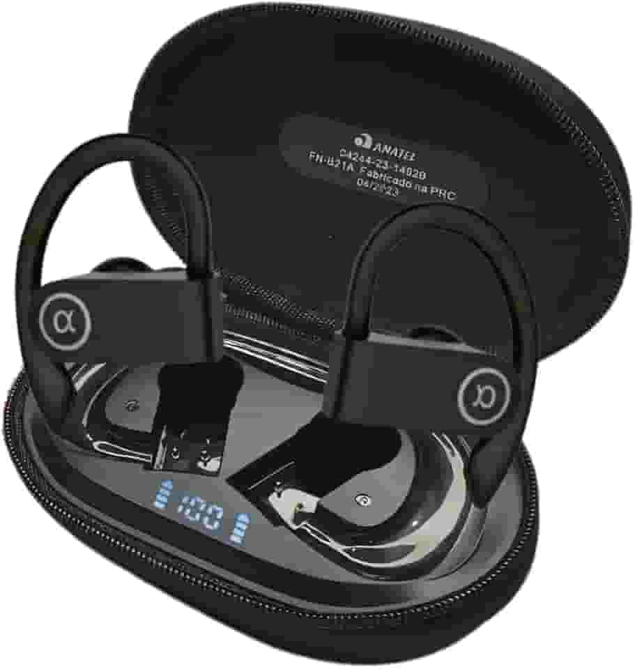 Fone de Ouvido, Bluetooth 5.4, IPX5 à Prova D'Água, 45h de Bateria, Com Microfone Embutido. Design Esportivo e Ergonômico, Ideal Para Corridas, Atividades Físicas, Videogame, IPhone e Android