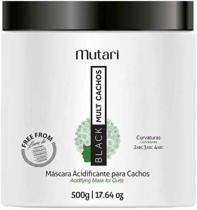Máscara Acidificante Para Cachos - Black Mult Cachos - 500G, Mutari