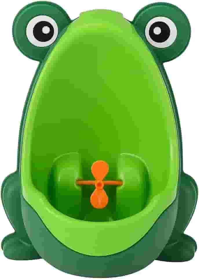 Mictório Infantil Sapinho Educativo para Desfralde Meninos | Urinol de Parede com Hélice Giratória – Fácil Limpeza