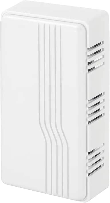 Heath Zenith Campainha mecânica com fio, branco, plástico, com fio, 2 músicas, vertical, horizontal, 80 dB, botão não incluído