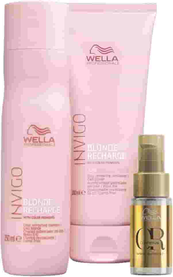 Wella Professionals Blonde Recharge - Shampoo 250ml+Condicionador 200ml+Oil Reflections 30ml