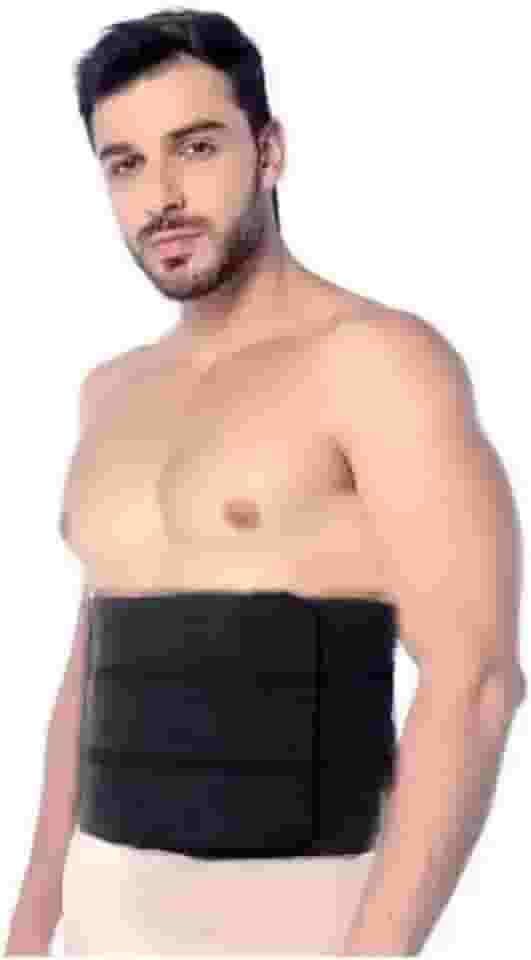 Cinta Faixa Abdominal Ortopédica Pós Cirurgica Lipo Hérnia Bariatrica Compressão (Preto, XGG)