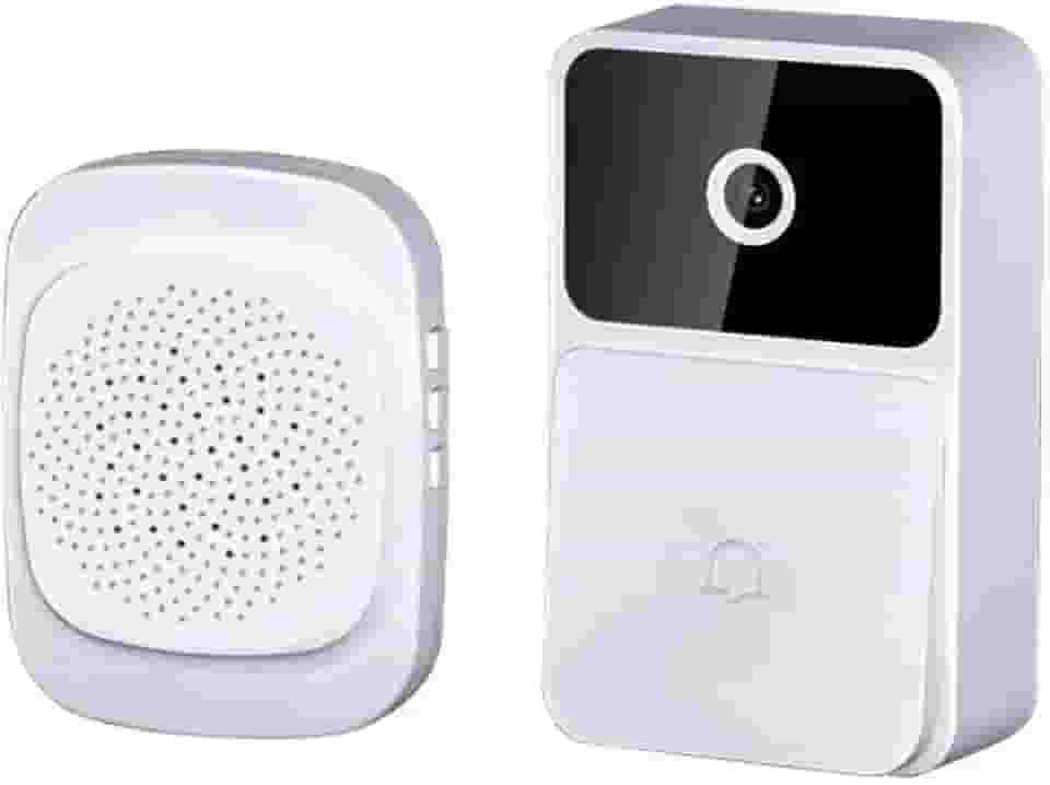Campainha Inteligente Sem Fio com Câmera HD Visão Noturna e Áudio Bidirecional Monitoramento Wi-Fi