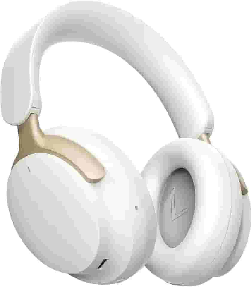 Fones de Ouvido Bluetooth 5.4, Headphone Bluetooth com Cancelamento de Ruido Ativo ANC, Graves Potentes, Som Surround 3D, Headset com Microfone, Suporte Chamadas de Voz, 55 Horas de Reprodução, Branco