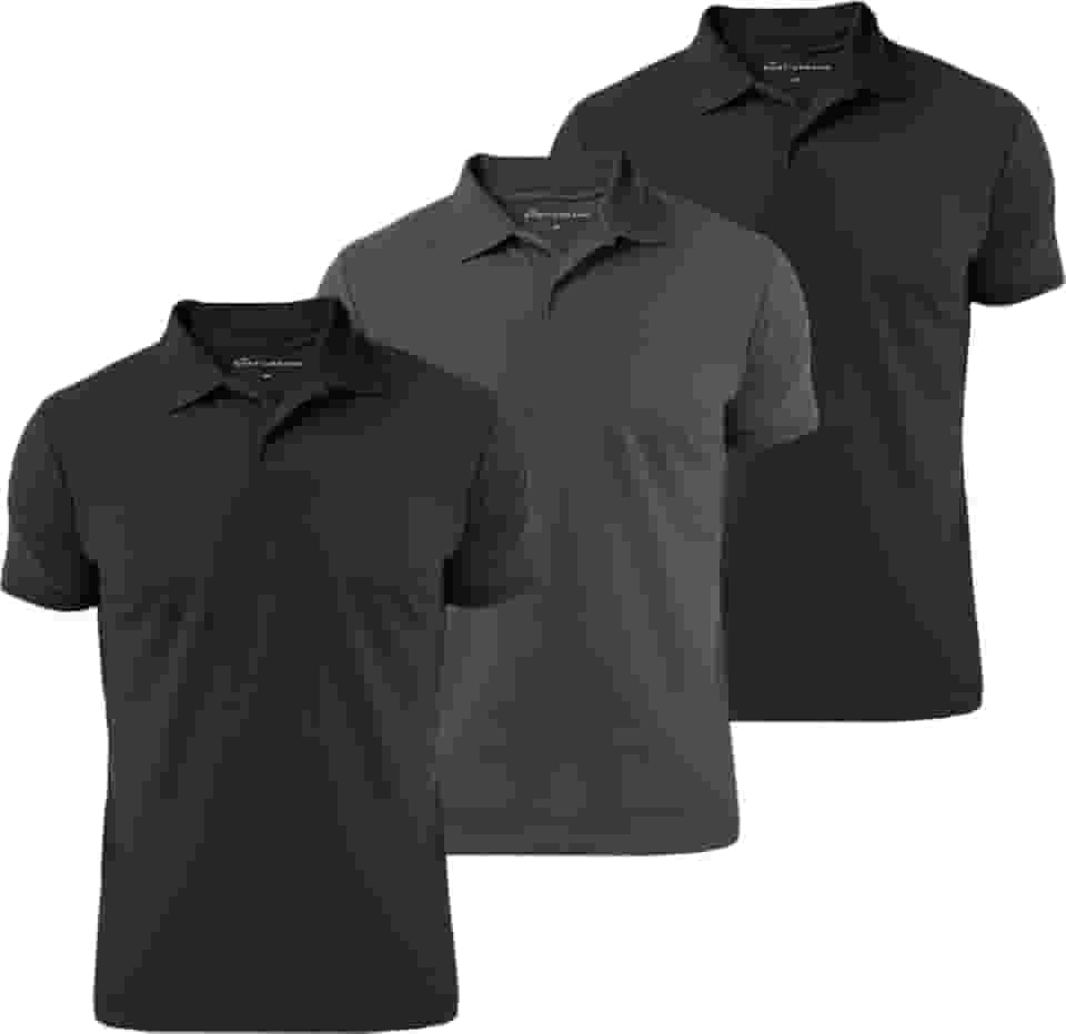 Kit 3 Camisas Polo Masculina Básica Lisa Detalhe 3 Frisos