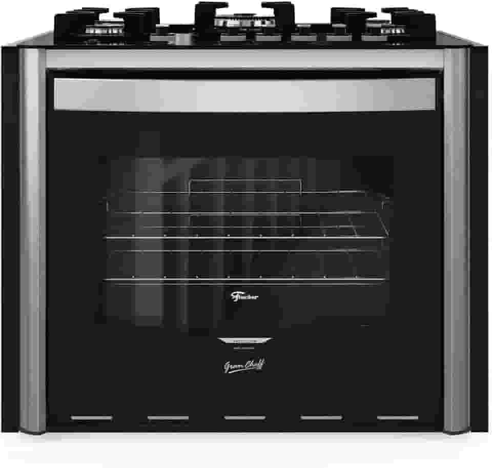 FISCHER FOGÃO DE EMBUTIR À GÁS 5 BOCAS TRIPLA CHAMA GRAN CHEFF COM DOURADOR 127V - 28550-65542