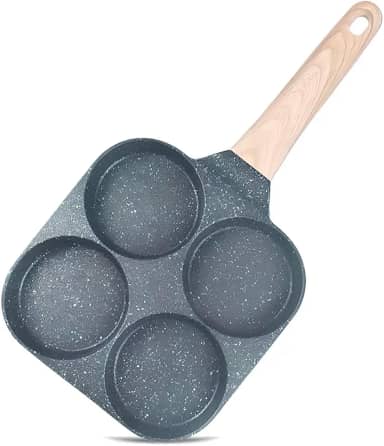 Frigideira XY113 Antiaderente Plana para Bife, Ovo e Café da Manhã, Panela de Alumínio para Uso Geral Gás e Indução