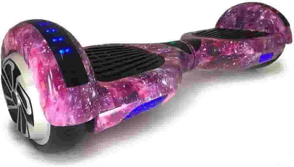 Hoverboard Skate Elétrico 6.5' com Led e Bluetooth Original Brinovar (Roxo Galáxia)