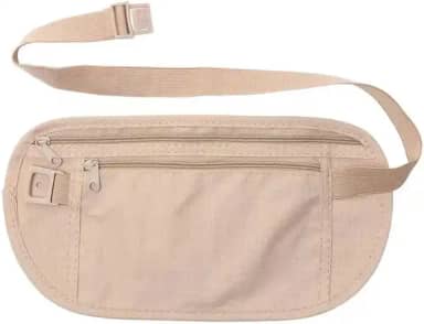 Pochete Doleira Invisível Antifurto Esportiva Masculina Feminina Cor Bege