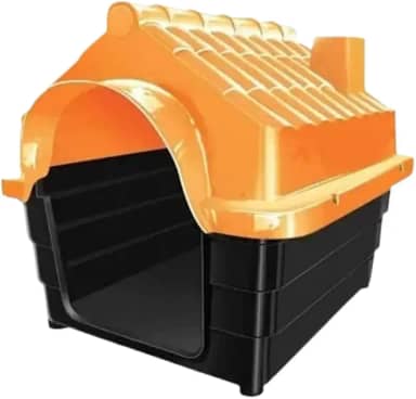 Casinha Para CãEs Grandes/MéDios Casinha Para Animais De EstimaçãO Com ProteçãO Contra Raios Ultravioleta(LARANJA,N4:60X48X48)